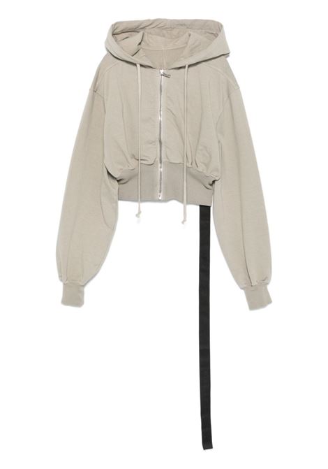 Felpa Tatlin con zip in grigio Rick Owens DRKSHDW - women